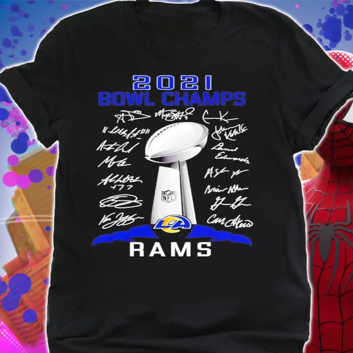 2021 Bowl Champs Rams signatures shirt t-shirt shirt