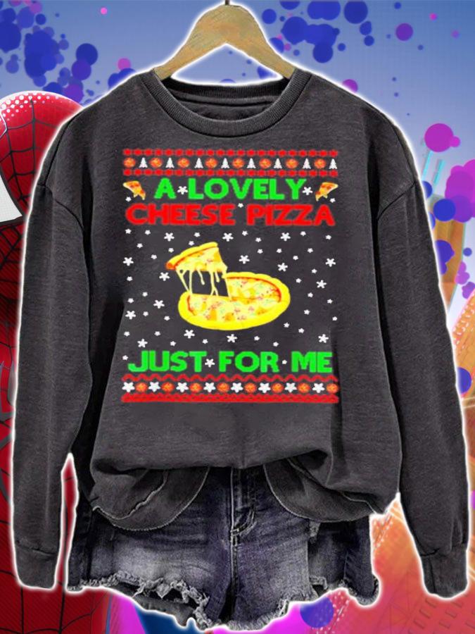 A Lovely Cheese Pizza Home Alone Kevin Christmas Shirt t-shirt sweatshirt