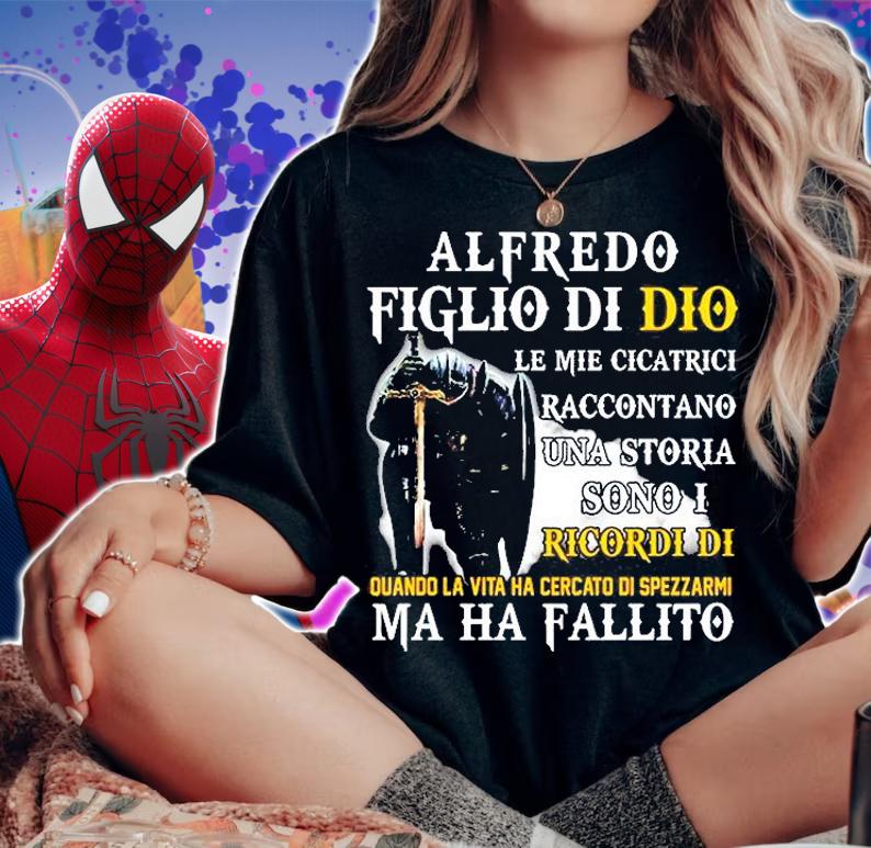 Alfredo Figlio Di Dio Le Mie Cicatrici Raccontano Una Storia Christian T-Shirt t-shirt woman shirt