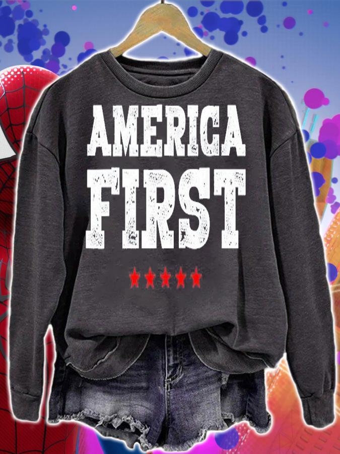 America First Pro-Trump T-Shirt t-shirt sweatshirt
