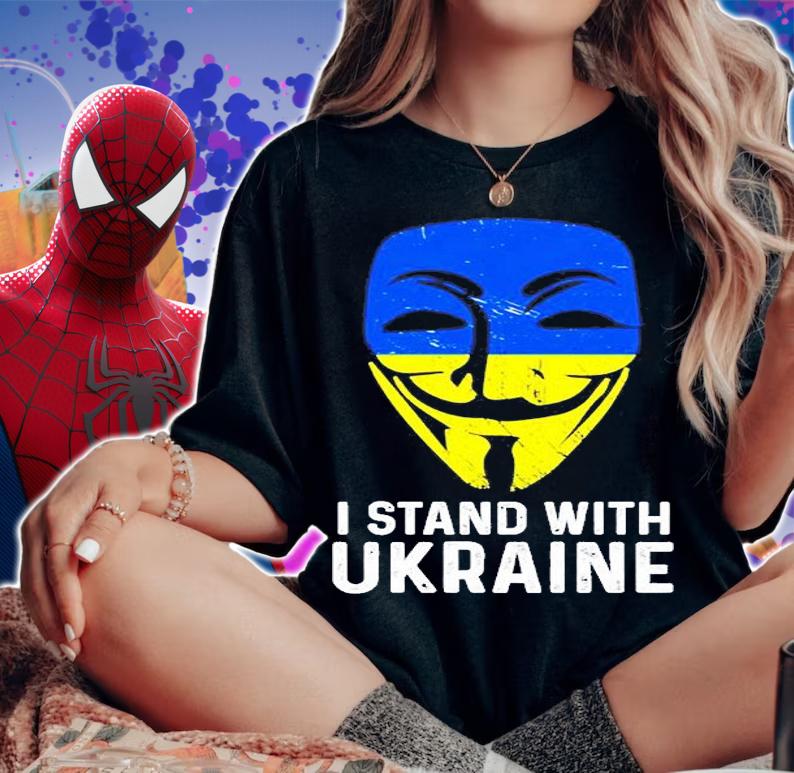 Anonymous I Stand With Ukraine T-Shirt t-shirt woman shirt