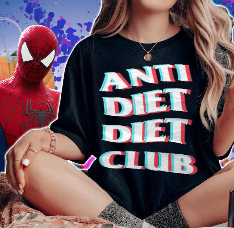 Anti Diet Diet Club Anaglyph Trippy Logo Shirt t-shirt woman shirt