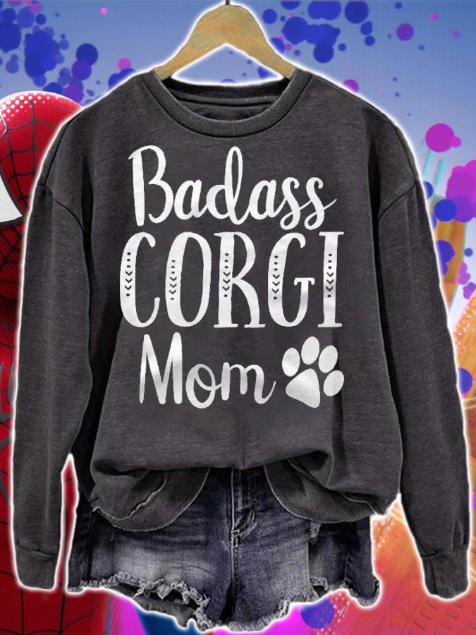 Badass Corgi Mom Mama Funny Dog Owners Gift For Women Shirt t-shirt
