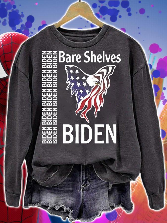 Bare Shelves Biden Eagle USA Flag Anti Biden Hate Biden T-Shirt t-shirt sweatshirt