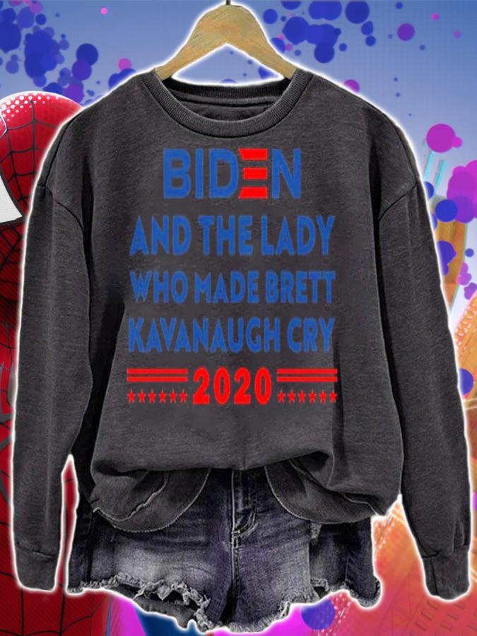 Biden And The Lady Who Made Brett Kavanaugh Cry T-Shirt t-shirt sweatshirt