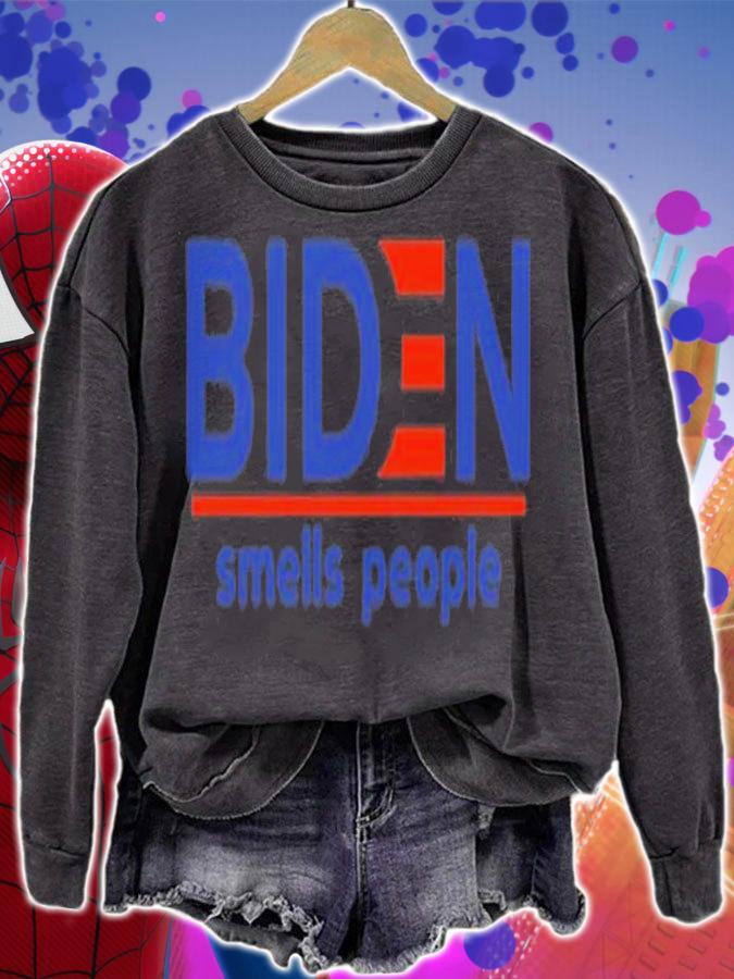 Biden Smells People Red Blue T-Shirt t-shirt sweatshirt
