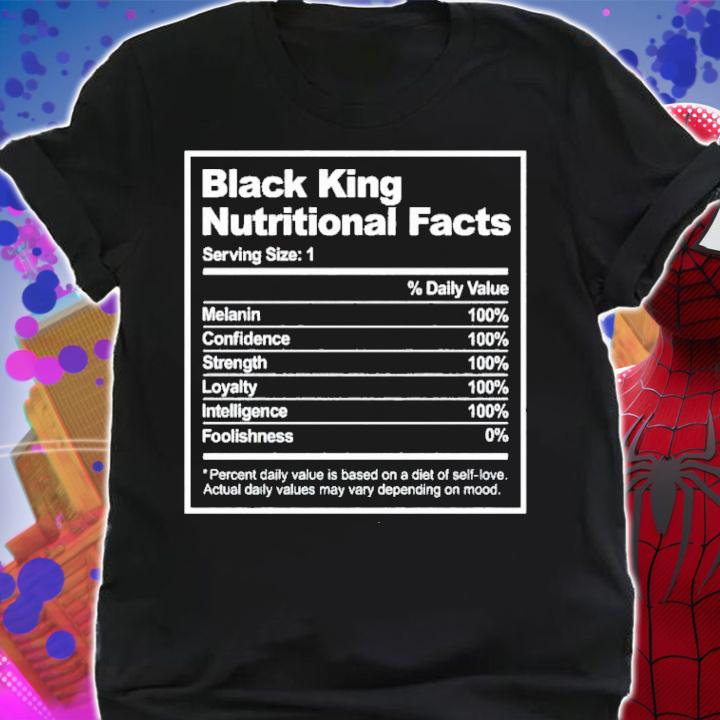 Black King Nutritional Facts African Black History Month Shirt t-shirt shirt