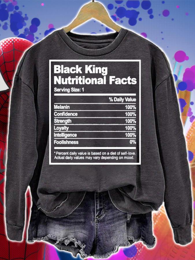 Black King Nutritional Facts African Black History Month Shirt t-shirt sweatshirt
