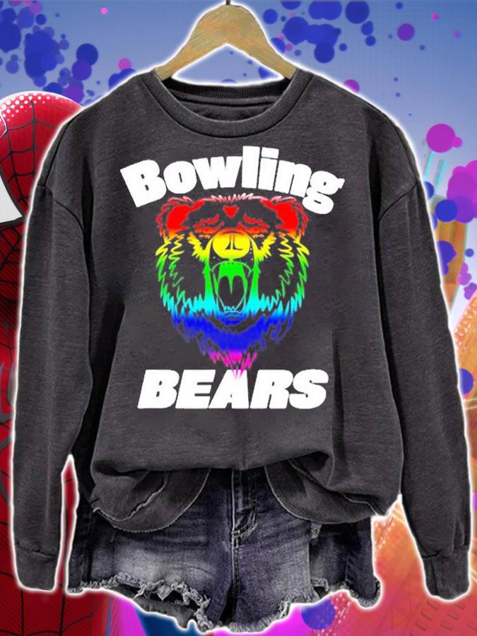 Bowling Bears Gay Rainbow Matching Team Bowling Design T-Shirt t-shirt
