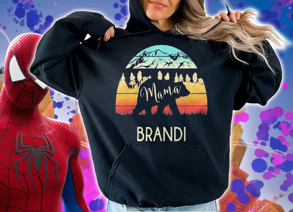 Brandi Name Shirt Retro Mama Bear Mothers Day Gift Shirt t-shirt