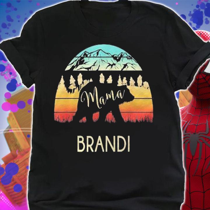 Brandi Name Shirt Retro Mama Bear Mothers Day Gift Shirt t-shirt
