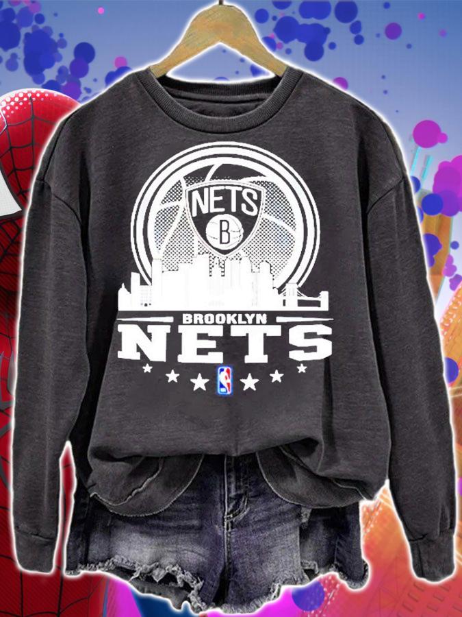 Brooklyn Nets NBA City Skyline T-Shirt t-shirt sweatshirt