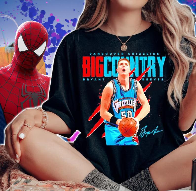 Bryant Reeves Vancouver Grizzlies Basketball Shirt t-shirt woman shirt
