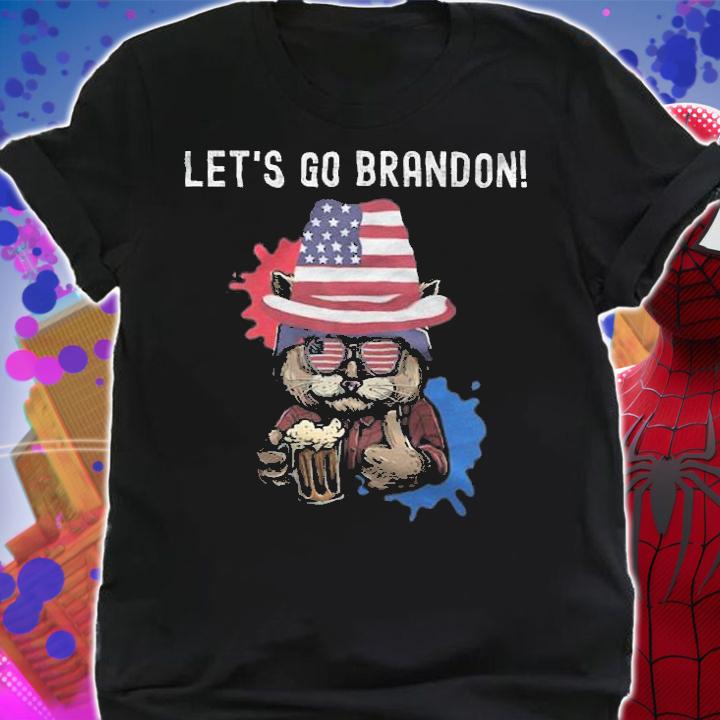 Let's Go Brandon Pro Cat Anti Biden USA Flag T-Shirt t-shirt shirt