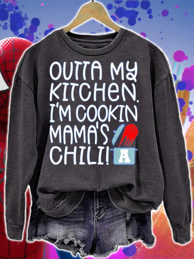 Outta My Kitchen Im Cookin Mamas Chili T-Shirt t-shirt sweatshirt