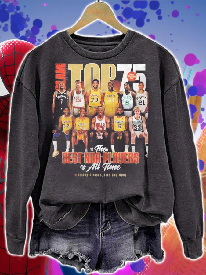 Slam Presents Top 75 The Best Nba Players Of All Time Historic Kicks Fits And More Shirt t-shirt sweatshirt