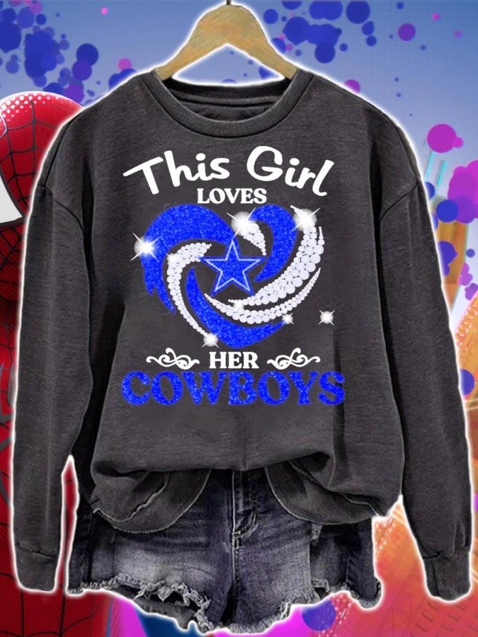 This girl loves her Dallas Cowboys shirt t-shirt