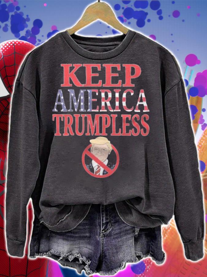 F Joe Biden keep America Trumpless - Anti Trump Distressed T-Shirt t-shirt sweatshirt