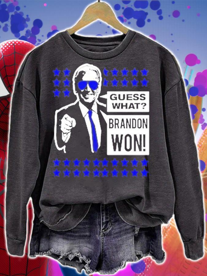 Guess What Brandon Won Lets Go Brandon T-Shirt t-shirt sweatshirt