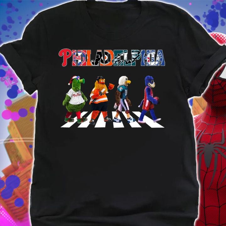 Mascot Philadelphia Sports Teams Abbey Road The Beatles t-shirt shirt