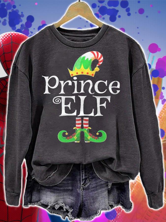 Prince Elf Shirt Boy Funny Family Matching Elf Christmas Shirt t-shirt sweatshirt