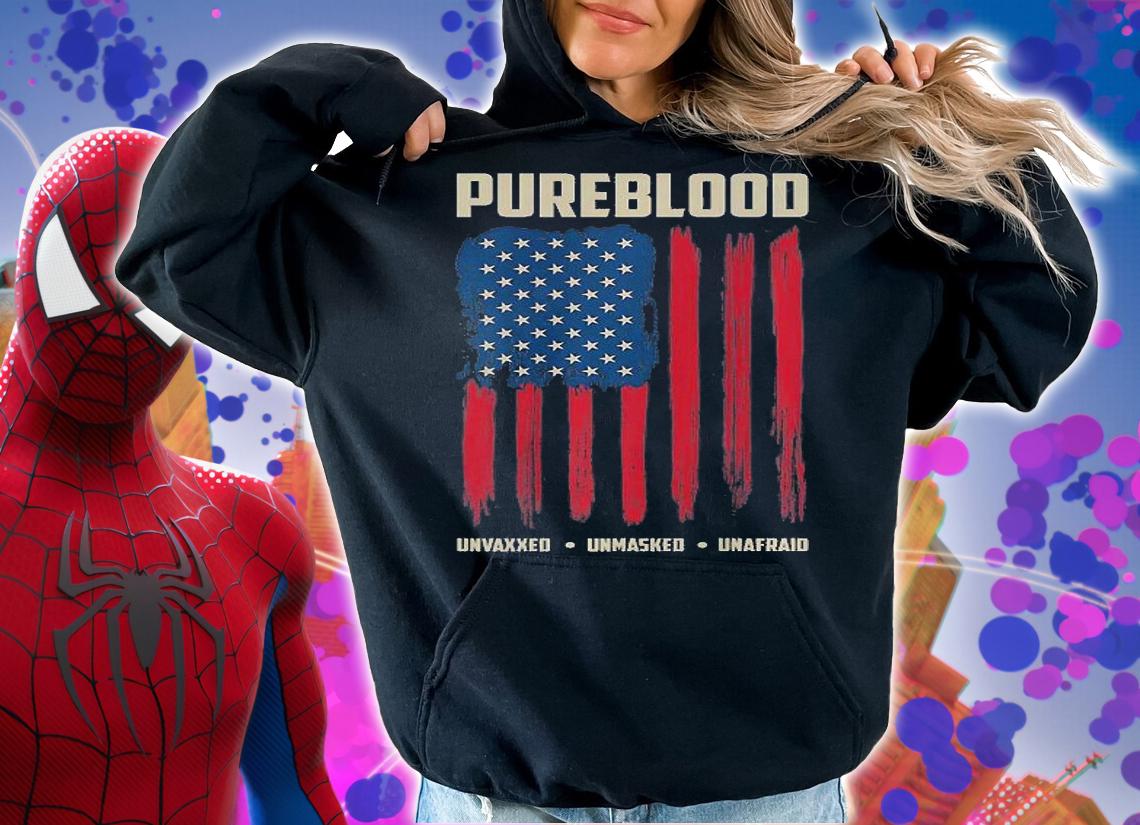 Pureblood American Flag Pure Blooded Patriot T-Shirt t-shirt hoodie