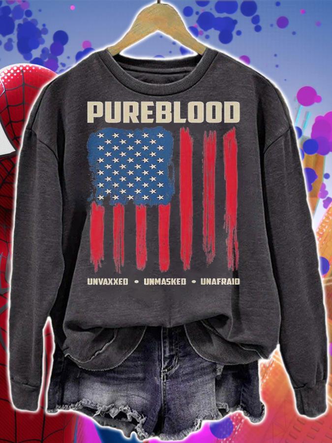 Pureblood American Flag Pure Blooded Patriot T-Shirt t-shirt sweatshirt