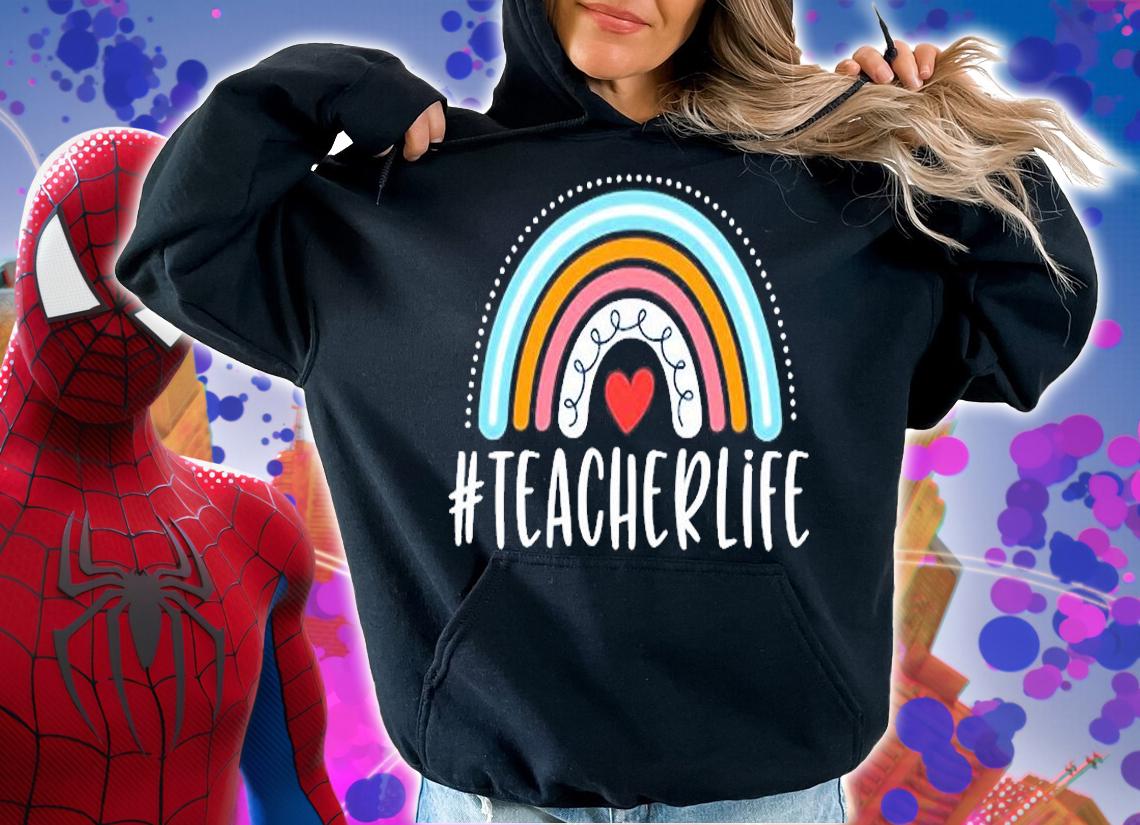 Teacherlife Cute Heart Rainbow Teacher Life T-Shirt t-shirt hoodie