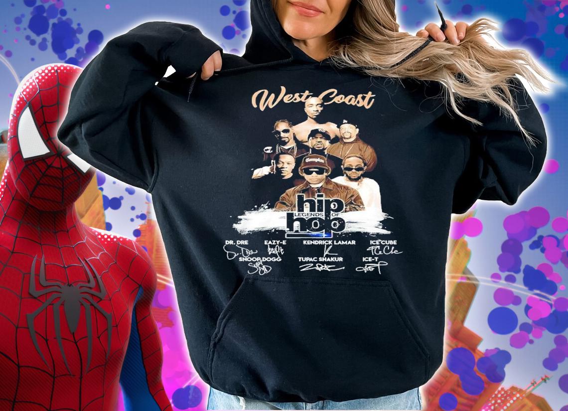 West Coast Legends Of Hip Hop Signatures Shirt t-shirt