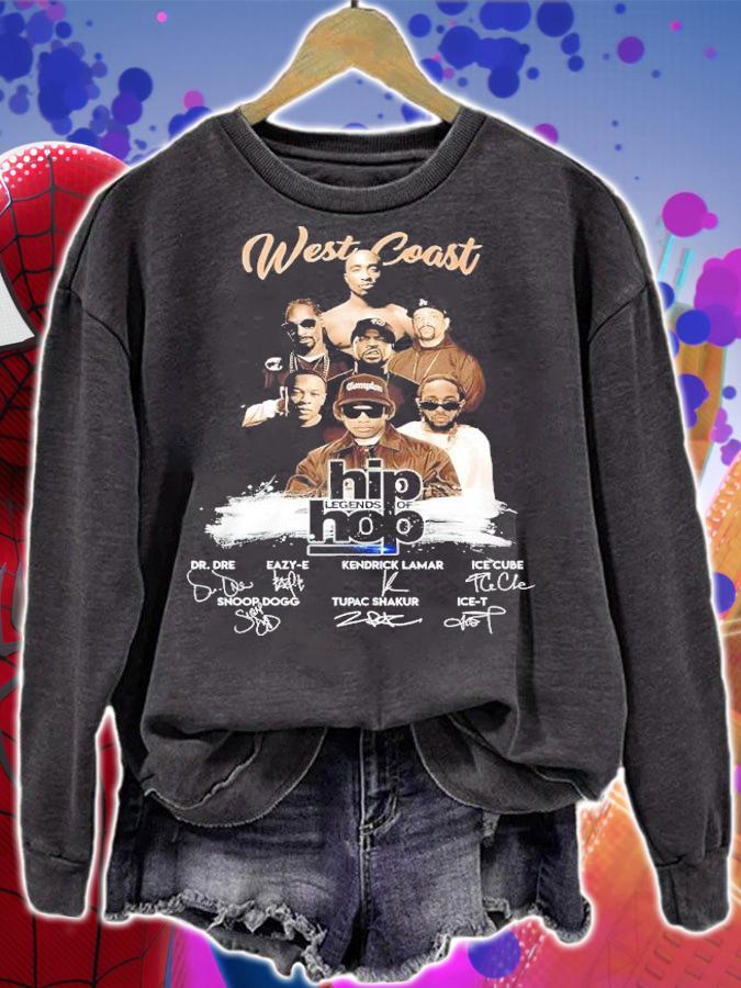 West Coast Legends Of Hip Hop Signatures Shirt t-shirt