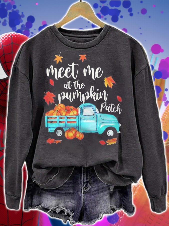 Meet Me At The Pumpkin Patch Halloween 2021 Pumpkin Truck Shirt t-shirt sweatshirt