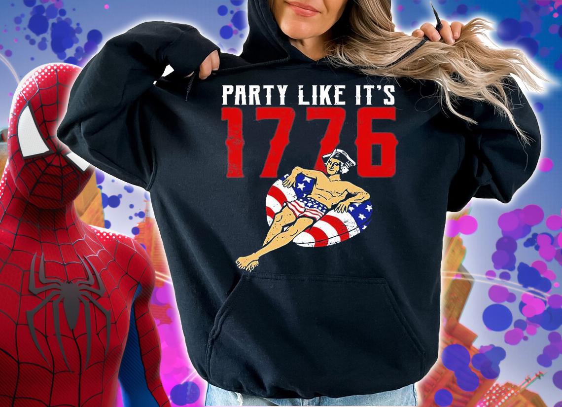 Party Like It's 1776 Patriotic George Washington Vintage T-Shirt t-shirt hoodie