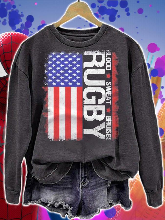 Usa Rugby American Flag Distressed Rugby 4Th Of July Gift Shirt t-shirt sweatshirt