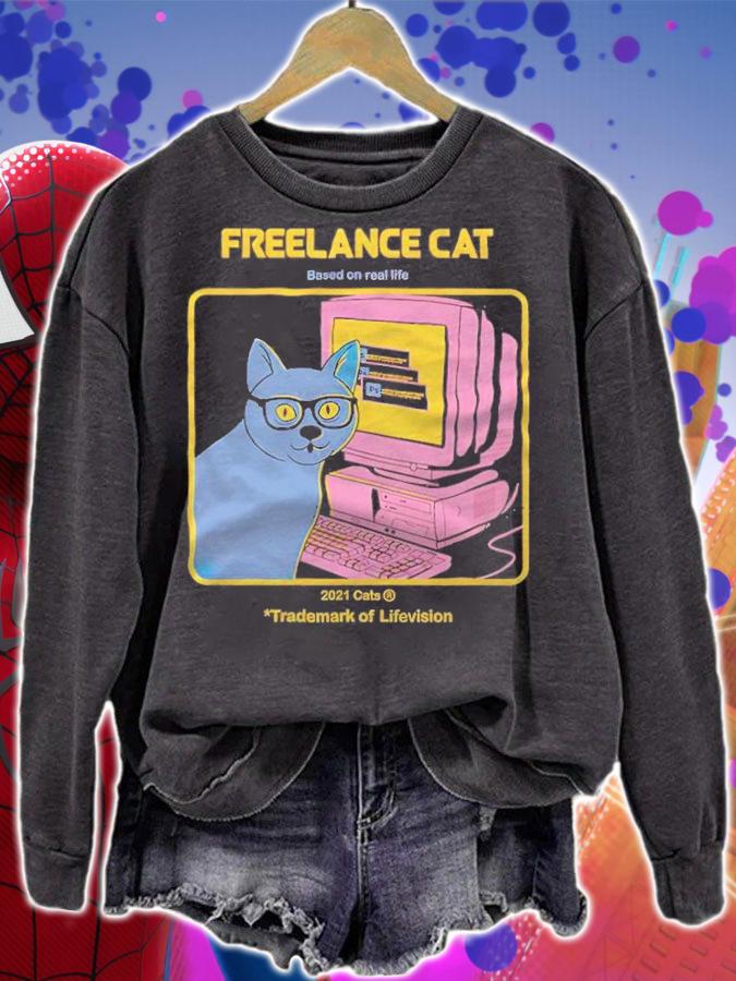 Freelancer cat based on real life 2021 Cats shirt t-shirt sweatshirt