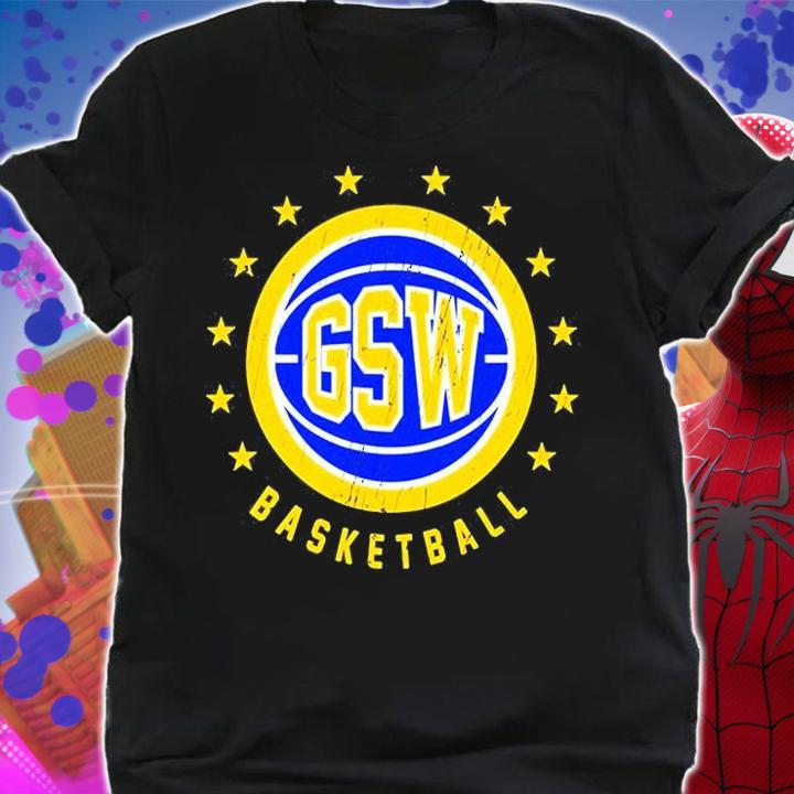 GSW Vintage Distressed Basketball T-Shirt t-shirt shirt