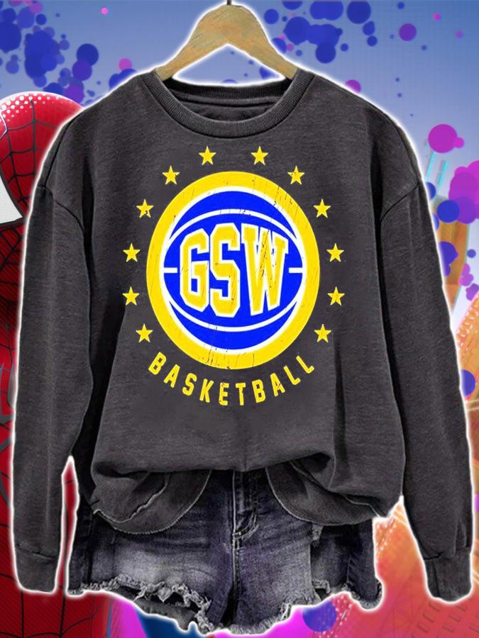 GSW Vintage Distressed Basketball T-Shirt t-shirt sweatshirt