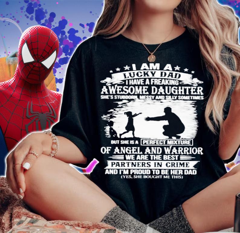 I Am A Awesome Daughter Of Angel And Warrior We Are The Best Partners In Crime Shirt t-shirt