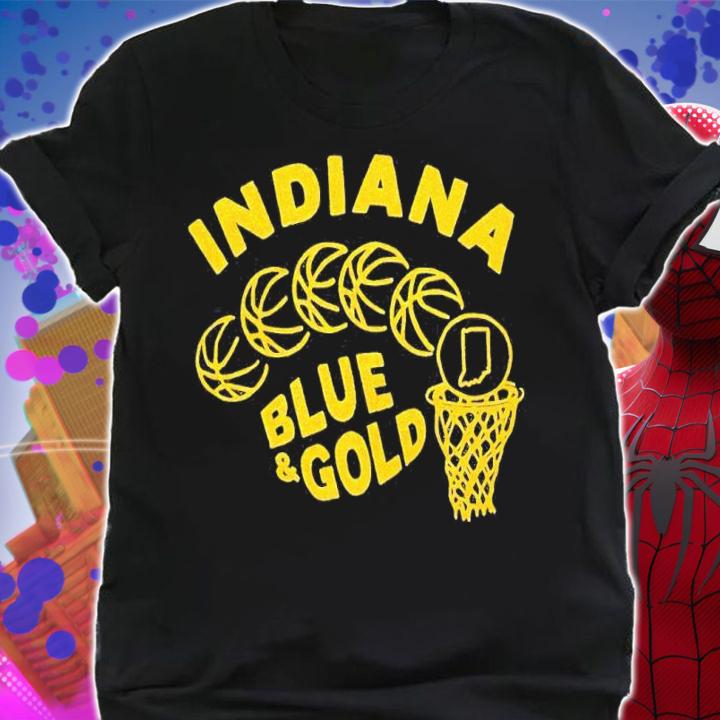 Indiana Blue And Gold Basketball Shirt t-shirt shirt