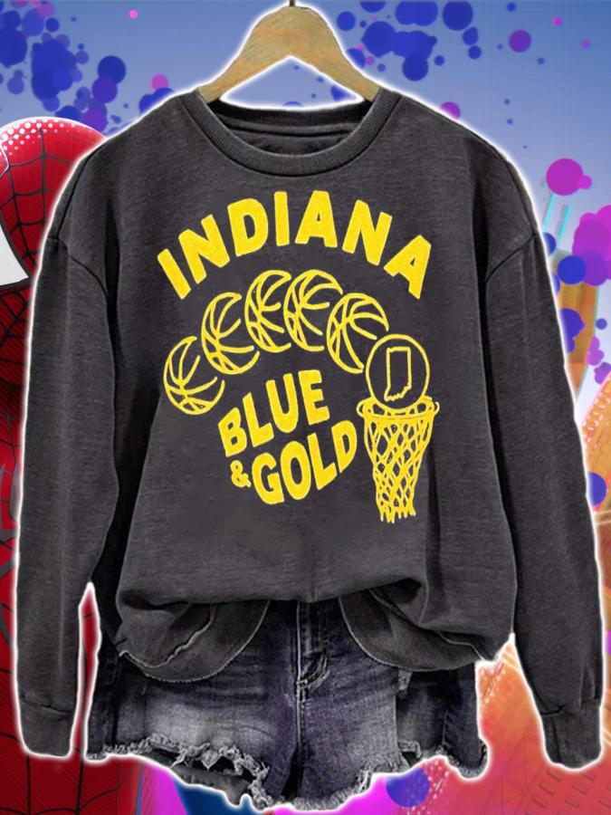 Indiana Blue And Gold Basketball Shirt t-shirt sweatshirt