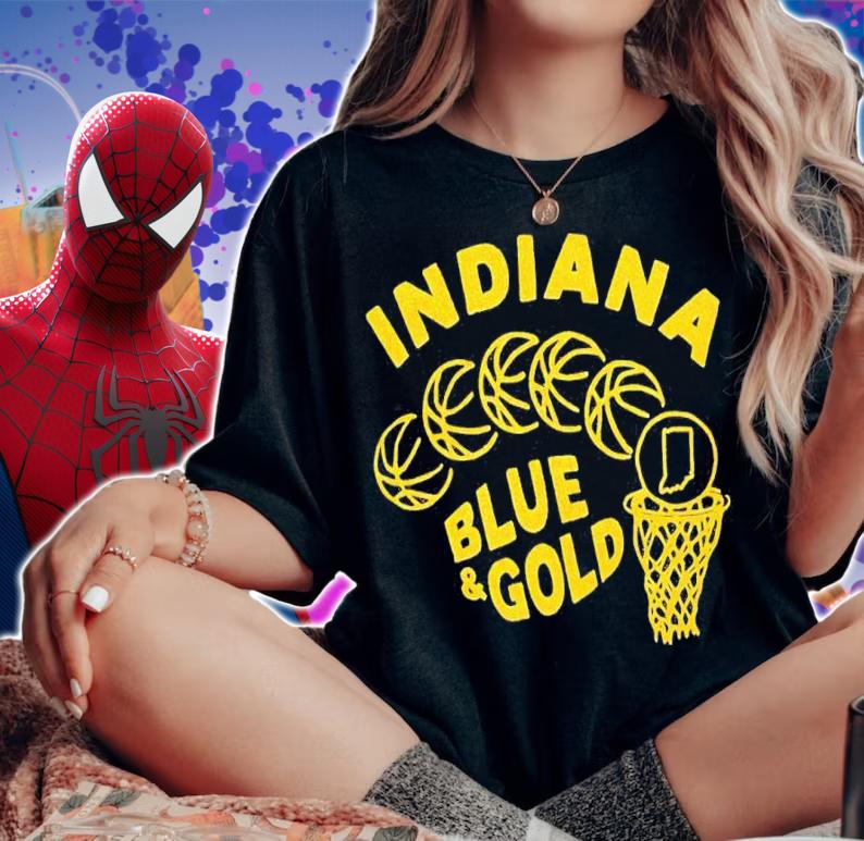 Indiana Blue And Gold Basketball Shirt t-shirt woman shirt
