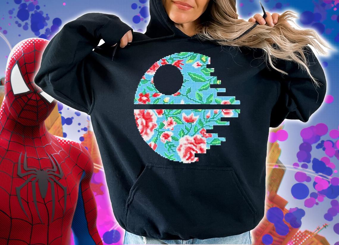Star Wars Inspired Death Star Cross Stitch Pattern T-Shirt t-shirt hoodie