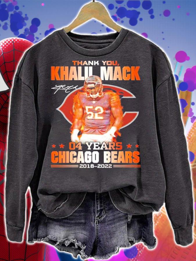 Thank You Khalil Mack 04 Years Chicago Bears 2018-2022 Signatures Shirt t-shirt sweatshirt
