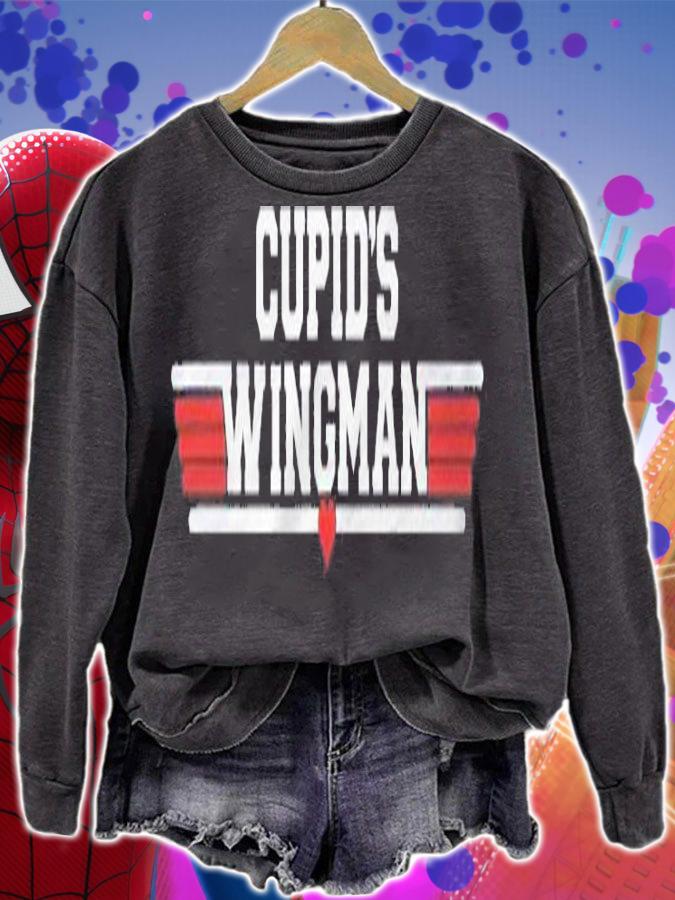 Cupids Wingman Valentines Day Romantic Love Holiday Shirt t-shirt sweatshirt