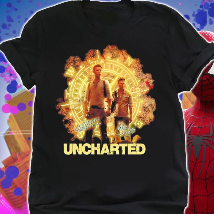 Uncharted Film Tom Holland Signatures Shirt t-shirt