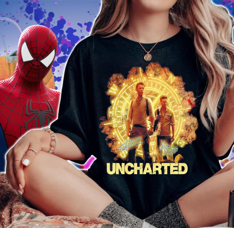 Uncharted Film Tom Holland Signatures Shirt t-shirt