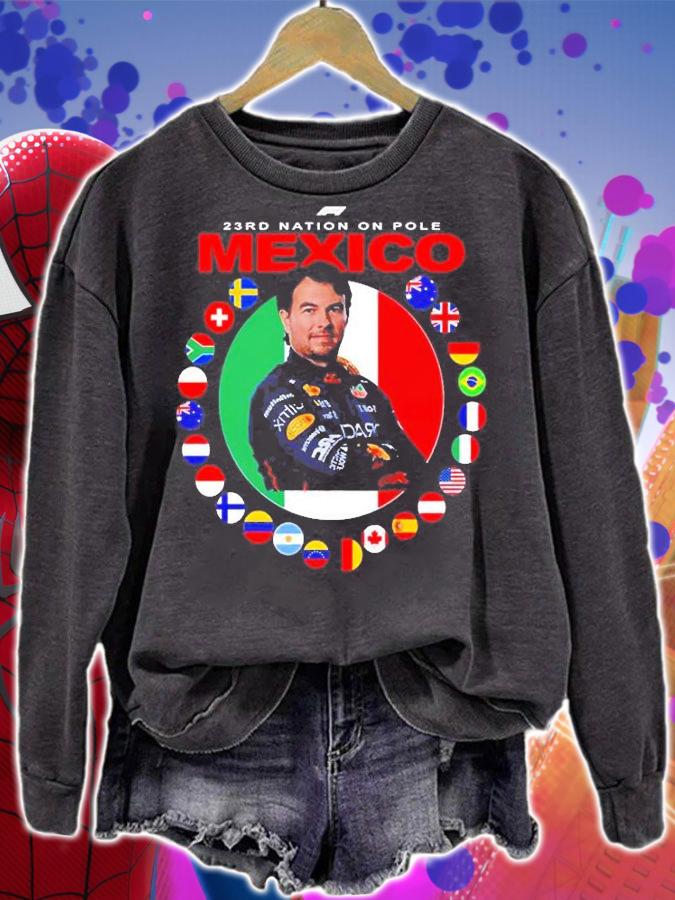 Checo Perez 1st Pole Mexico T-Shirt t-shirt sweatshirt