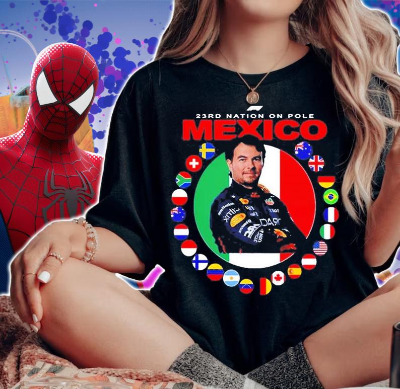 Checo Perez 1st Pole Mexico T-Shirt t-shirt woman shirt