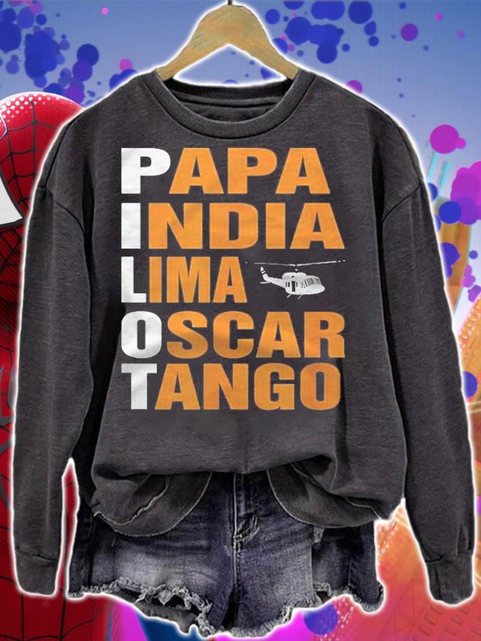Heli Pilot Aviator Alphabet Code Aircraft Helicopter Pilot T-shirt t-shirt sweatshirt