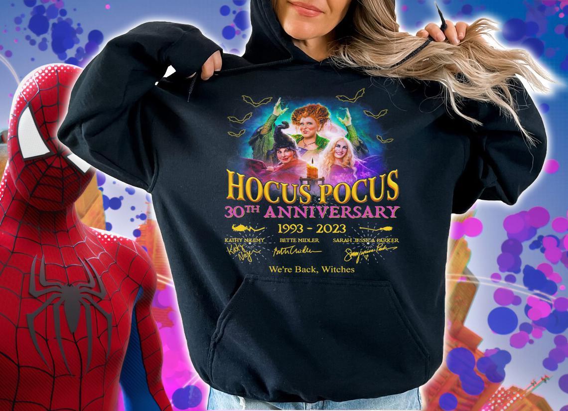Hocus Pocus 30th anniversary 1993-2023 We're Back Witches Signatures t-shirt