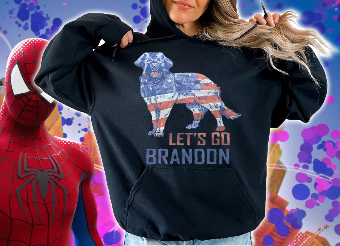 Let's Go Brandon Retro Dog US Flag Funny Conservative Gift T-Shirt t-shirt hoodie